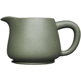 宜兴原矿紫砂公杯大号分茶器豆青泥公道杯茶海茶滤茶具直口公道杯