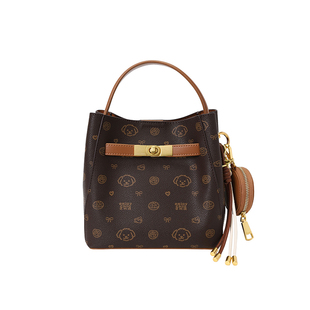 南风Chio2nd 面包小狗明媚丝语水桶包包女士复古手提包单肩斜挎包