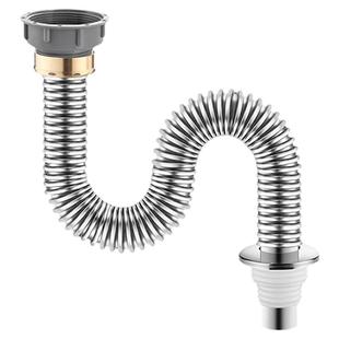 厨房洗菜盆下水配件下水管单水槽不锈钢洗碗池排水管45-58mm双槽