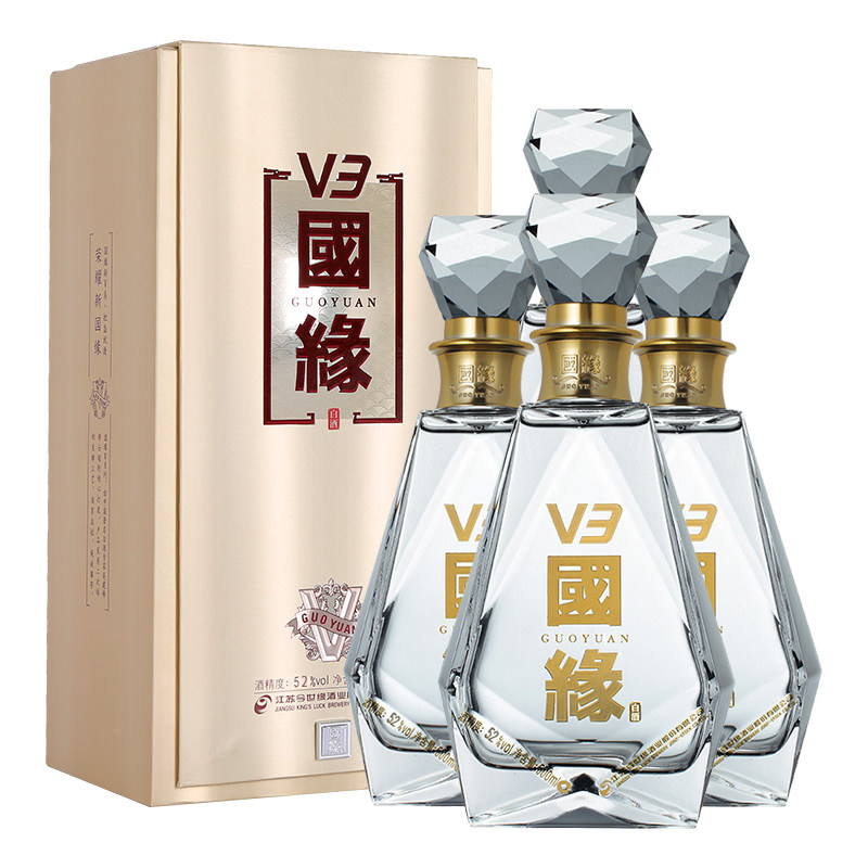国缘V3浓香型52度500ml*4原箱