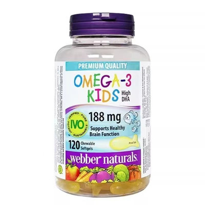 加拿大伟博Omega3儿童鱼油120粒