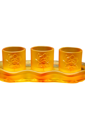 琉璃家用三连供杯桌面净水杯