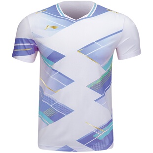 2024新款李宁羽毛球服国际大赛服男女比赛上衣速干短袖T恤AAYU227