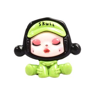 新款漂亮卡通女孩大号树脂小配件奶油胶diy手工材料自制饰品滴胶