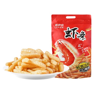 来伊份大包虾条膨化食品薯条小吃
