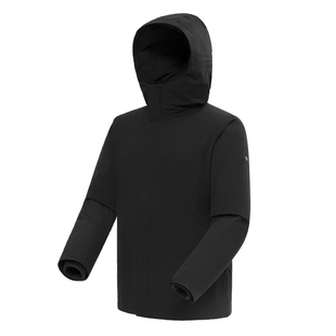 ICEFJORD 男士冬季加厚连帽羽绒服 商务休闲白鹅绒防水防风鹅绒服