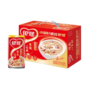 银鹭桂圆八宝粥360g*12罐即食早餐整箱开罐即食八宝粥