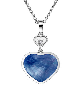 Chopard萧邦钻石爱心18K金项链