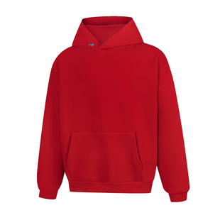 skylrk美式高街纯色刺绣logo比伯同款男女宽松重磅加绒连帽卫衣潮