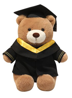 定制大学毕业礼物学士小熊玩偶