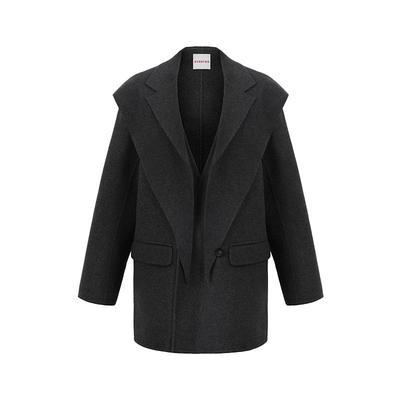 羊织道羊毛混纺双面呢大衣