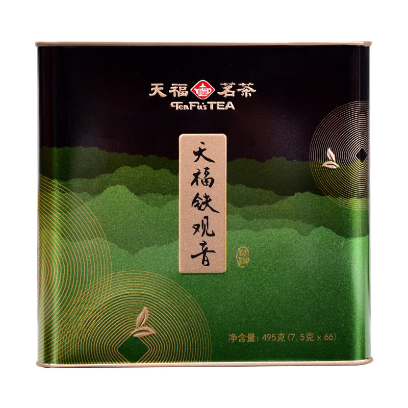 天福茗茶大铁罐铁观音茶叶 福建安溪清香型铁观音自饮茶叶495g