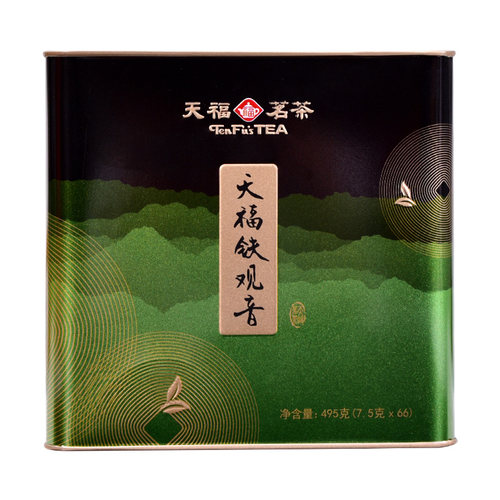 天福茗茶大铁罐铁观音茶叶 福建安溪清香型铁观音自饮茶叶495g