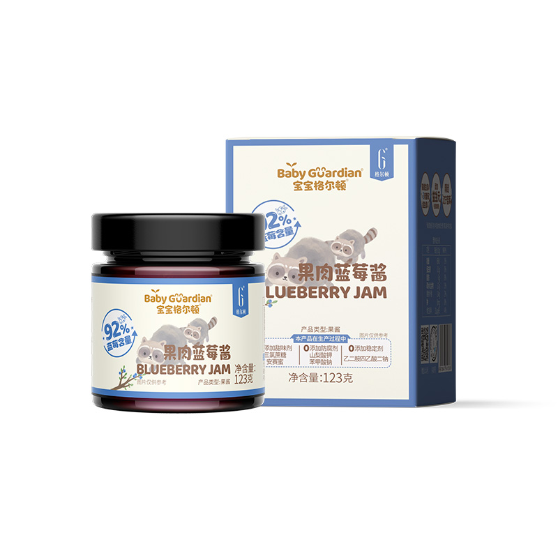 宝宝格尔顿果肉蓝莓酱92%蓝莓含量家用儿童即食烘焙涂抹面包果酱