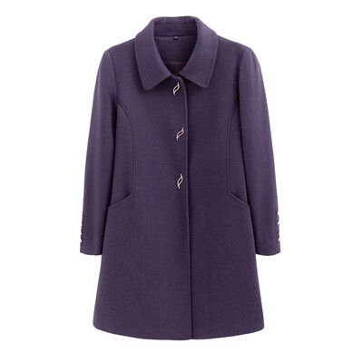 200斤胖妈妈秋冬装毛呢外套加肥