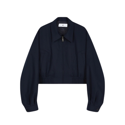 SLY 春季新品美式复古翻领短款拉链夹克外套女030ISR30-0841