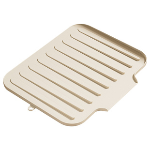 水槽沥水垫硅胶厨房果蔬碗碟导流式滤水隔热防滑垫台面斜坡排水垫