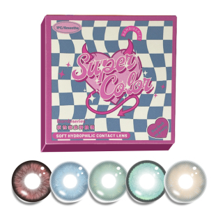 Supercolor暗夜玫瑰混血美瞳半年抛2片彩色隐形眼镜官网正品