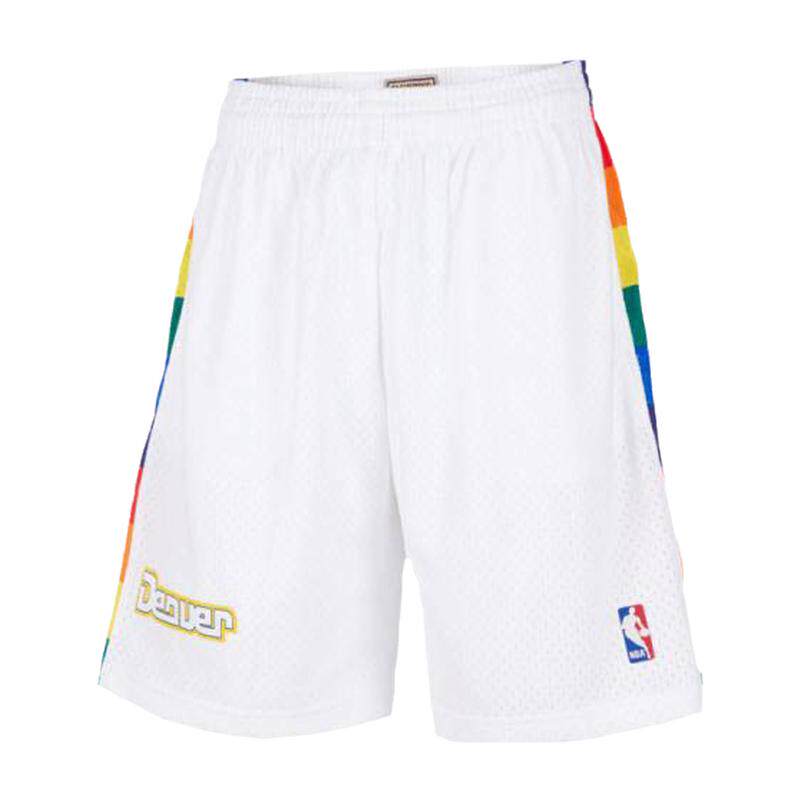 MN掘金队91-92赛季球裤经典潮流彩虹撞色球迷版正品运动短裤男NBA