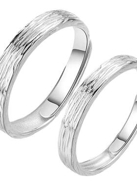 情侣925银时尚潮流开口指环