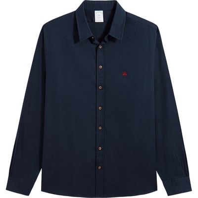 布克兄弟秋冬款男士磨毛长袖衬衫