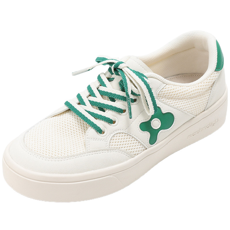 Pansy盼喜透气轻便舒适一脚蹬女鞋凉感加宽板鞋2025春季新款