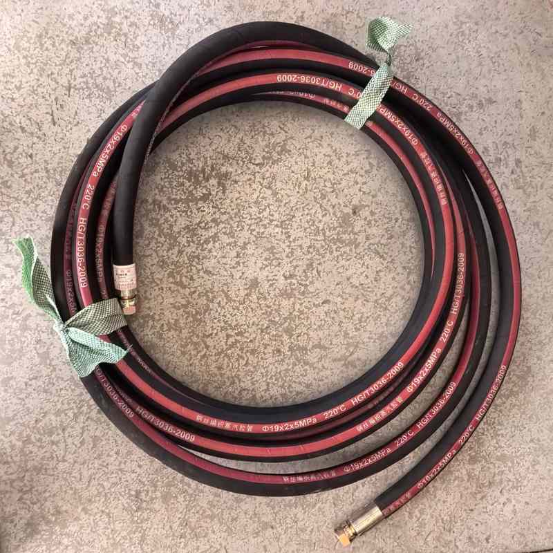 批发高压胶管液压油管总成钢丝编织橡胶水管工程机械液压橡胶软管