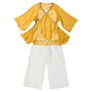 儿童演出服女童古典舞练功服身韵纱衣中国舞古风飘逸小道童舞蹈服