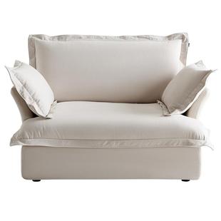 【品牌秒杀】全友家居奶油风客厅小户型单人懒人云朵沙发可拆洗