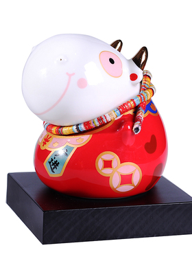 牛年储钱罐生肖可爱风礼盒装摆件