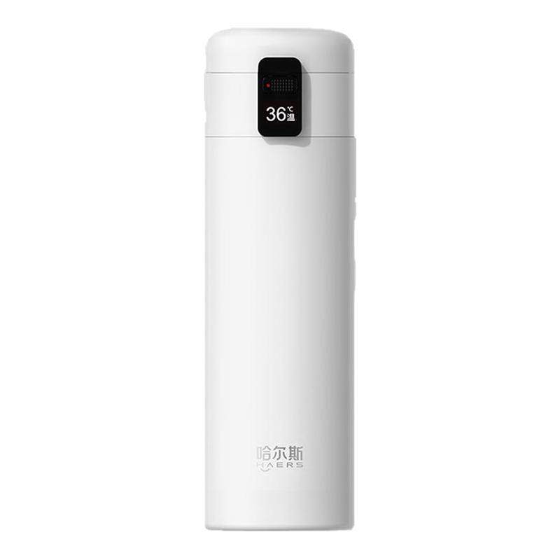 哈尔斯智能弹盖保温杯泡茶水杯子温显便携焖茶杯保冷大容量户外