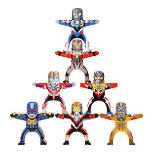 儿童大力士平衡奥特曼叠叠乐塑料精美印刷积木小人偶宝宝益智玩具