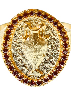 ROUNDFACE Vessel圣杯戒指 纯银原创设计小众度假金色配饰 默叙