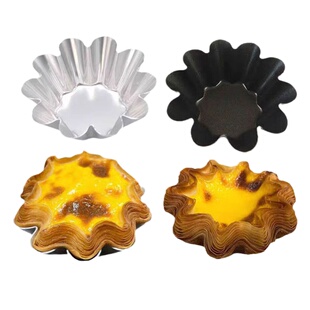 三能太阳花小花型蛋糕模法式酥皮蛋挞模具烘焙工具黑色不沾SN6226