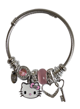 女千禧辣妹卡通kt猫串珠手链甜酷