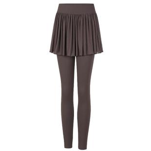 耐吉奥瑜伽裙裤女秋冬假两件高腰提臀高弹显瘦普拉提运动健身长裤