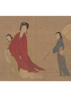 招凉仕女图人物画仿古字画装饰画