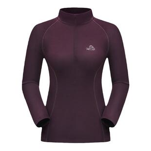 【P系列】伯希和户外美利奴羊毛立领T恤女冬保暖运动徒步打底衫男