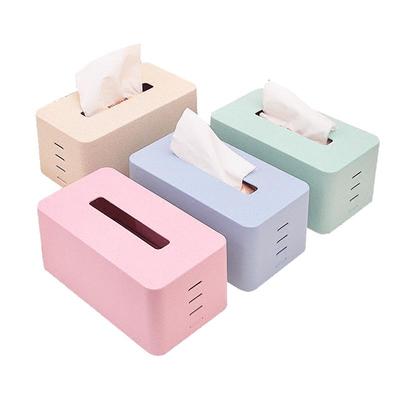 欧式麦秸秆可调节家用茶几抽纸盒