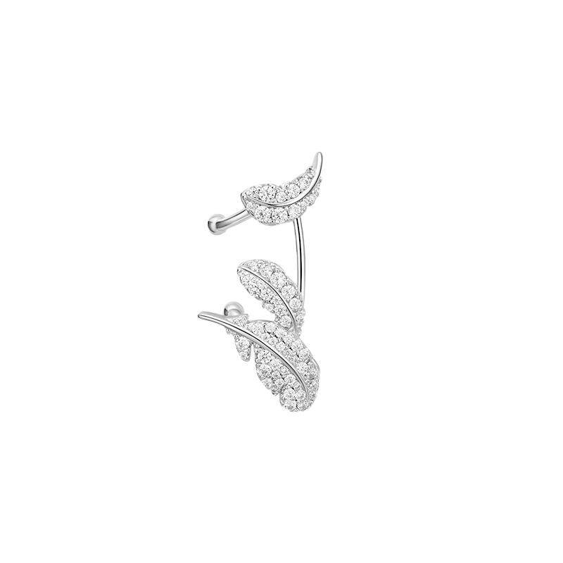 【自营】HEFANG Jewelry/何方珠宝羽毛耳扣 无耳洞必备 灵动时髦