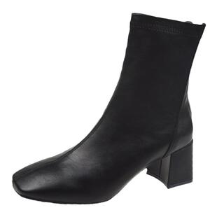 靴子女2025新款鞋粗跟高跟马丁靴秋季款爆款靴短靴配裙子的鞋子女