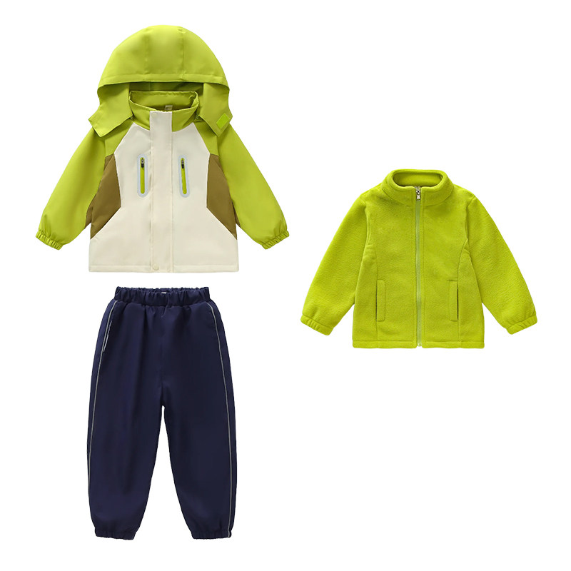 幼儿园园服春秋冬季装冲锋衣小学生校服运动会三件套一二年级班服