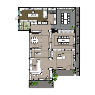茶馆茶楼茶室设计效果图茶店茶社平面布局图施工图小茶馆设计效果