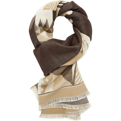 金利来时尚印花围巾2025男女同款情侣保暖围脖小众韩版披肩防风潮