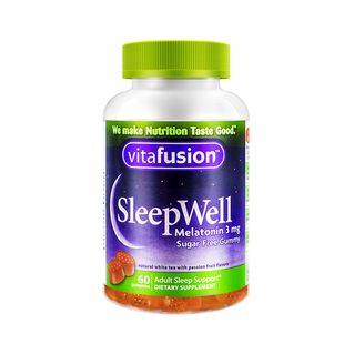 北京现货~美国Vitafusion褪黑素sleepwell睡眠软糖倒时差安眠60粒