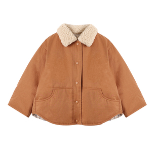 允儿妈女童冬季小众90白鸭绒薄款羽绒服儿童翻领羽绒外套儿童上衣