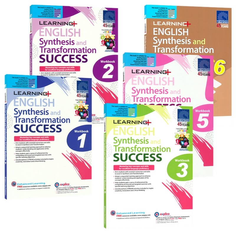 SAP 新加坡英语句子合成与转换练习册 Learning English Synthesis and Transformation SUCCESS 小学句型专项提分教辅 英文原版