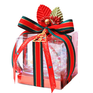 圣诞节苹果包装盒圣诞丝带平安果包装盒平安夜巧克力平安果礼盒