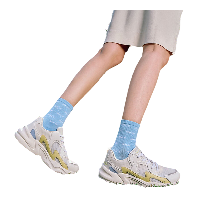 官方小白鞋斯凯奇透气情侣