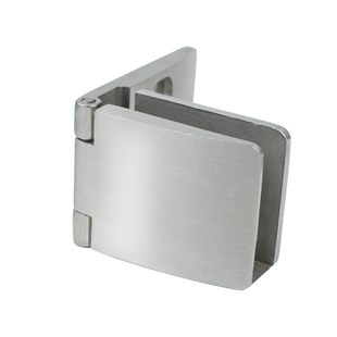 304不锈钢玻璃合页铰链 酒柜展示柜门折页活页上下封底免开孔夹子